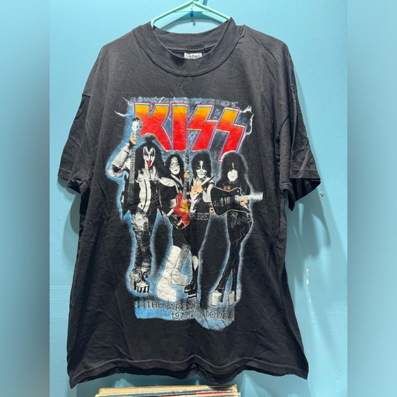Vintage KISS The Farewell Tour 1973 to 2000 I Was There Black Band Tee Shirt XL - Picture 1 of 5